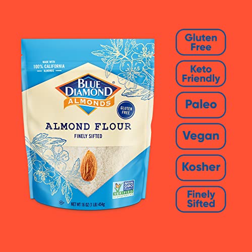 Blue Diamond Almonds Almond Flour, Gluten Free, Blanched, Finely Sifted, 48 oz