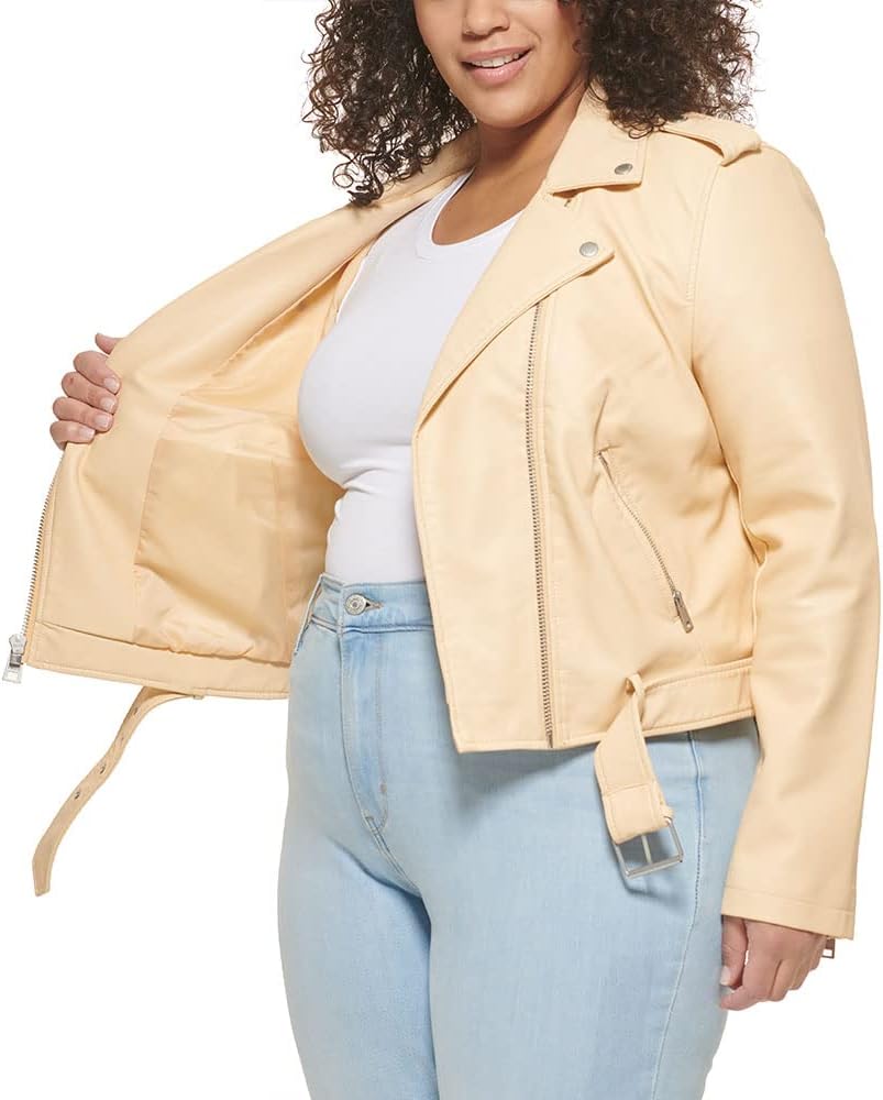 Levi's Women's Belted Faux Leather Moto Jacket (Regular & Plus Size)