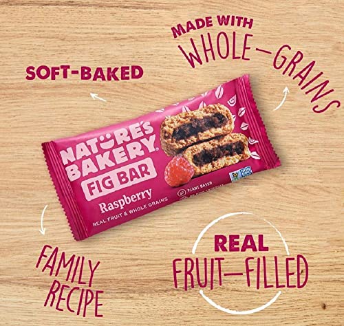 Natureâ€™s Bakery Whole Wheat Fig Bars, Blueberry, Real Fruit, Vegan, Non-GMO, Snack bar, Twin packs- 12 count