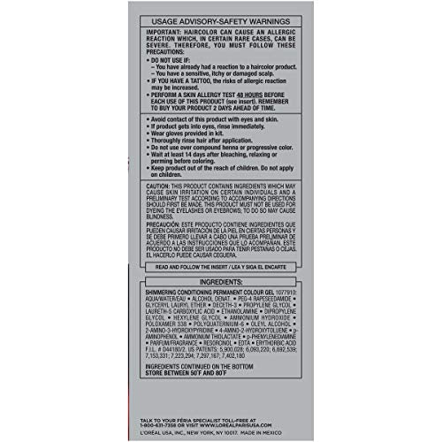 L'Oreal Paris Feria Hyper Platinum Advanced Lightening System Hair Bleach, Lifts Up To 8 Levels, Includes Anti Brass Purple Conditioner, 1 Hair Dye Kit