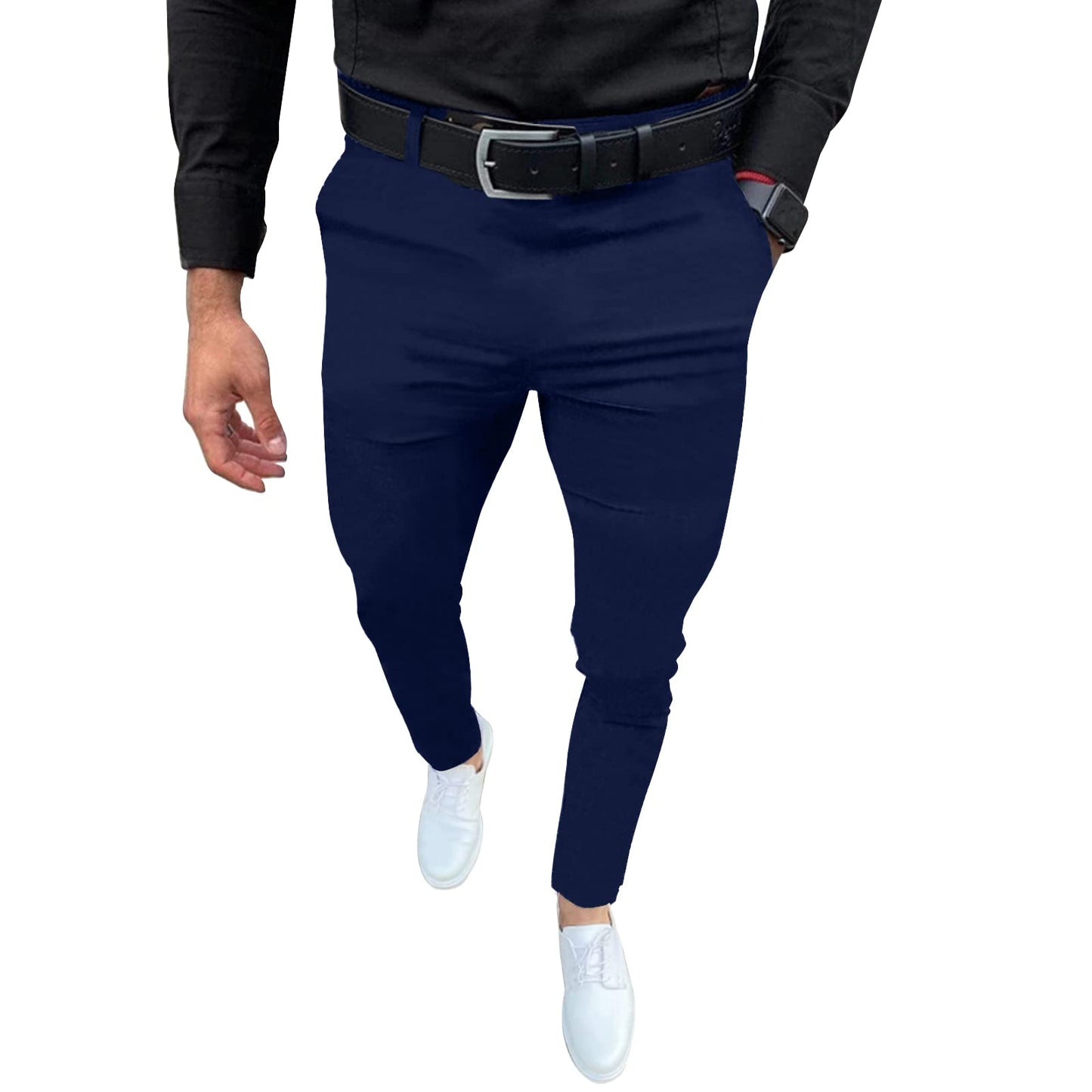 Mens Fashion Slim Fit Dress Pants Casual Business Skinny Stretch Pants Golf Pants