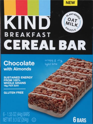 KIND Breakfast, Healthy Snack Bar, Almond Butter, Gluten Free Breakfast Bars, 8g Protein, 1.76 OZ Packs (6 Count)