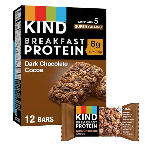 KIND Breakfast, Healthy Snack Bar, Almond Butter, Gluten Free Breakfast Bars, 8g Protein, 1.76 OZ Packs (6 Count)