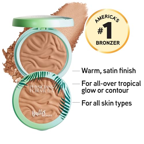 Physicians Formula Murumuru Butter Bronzer, Moisturizing, Nourishing Murumuru Butter Blend for Silky All-Day Luminous Glow, Dermatologist Tested, Hypoallergenic, Vegan & Cruelty-Free -Bronzer