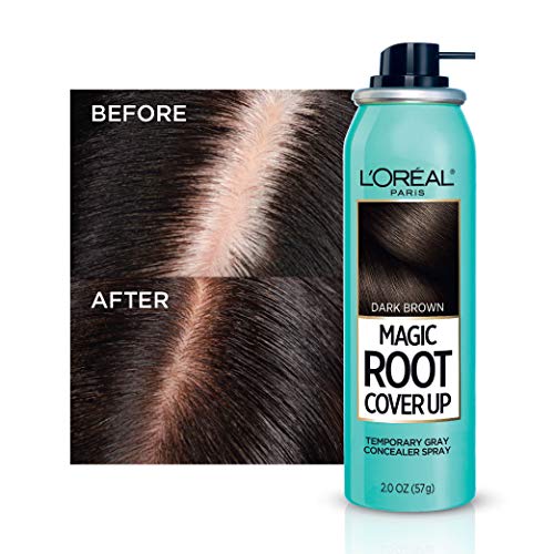 L'Oreal Paris Magic Root Cover Up Gray Concealer Spray Dark Brown 2 oz.