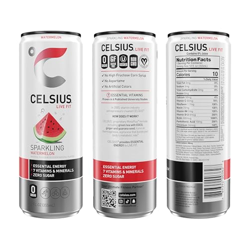 CELSIUS Assorted Flavors Official Variety Pack, Functional Essential Energy Drinks, 12 Fl Oz (Pack of 12)