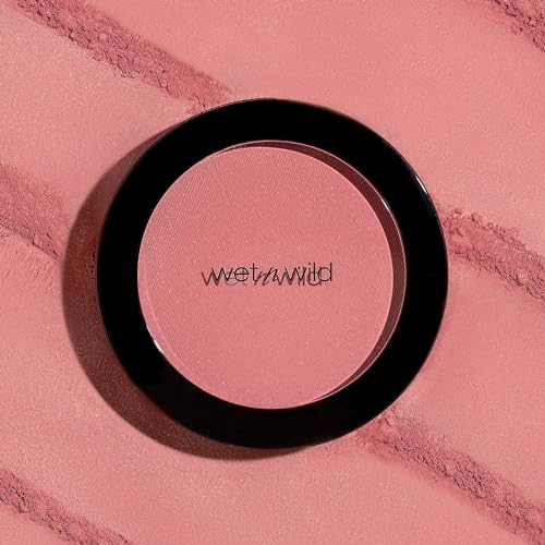 wet n wild Color Icon Blush, Effortless Glow & Seamless Blend infused with Luxuriously Smooth Jojoba Oil, Sheer Finish with a Matte Natural Glow, Cruelty-Free & Vegan - Pinch Me Pink