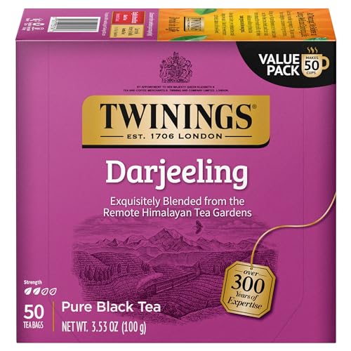 Twinings Decaffeinated English Breakfast Individually Wrapped Black Tea Bags, 20 Count Pack of 6, Flavourful & Robust