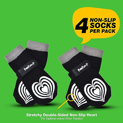 Medical First-Aid Double Sided Anti-Slip Cotton Dog Socks | PawFlex Comfy Pawz Silicone Nonslip at Inner Cuff for No Twisting or Sliding Off | Pet Paw Protection |Wound Care | Traction Control