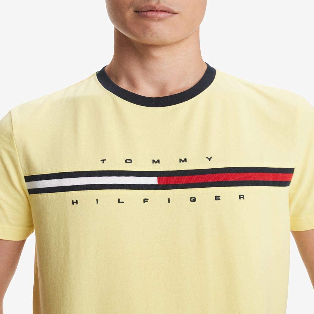 Tommy Hilfiger Men's Short Sleeve Signature Stripe Graphic T-Shirt