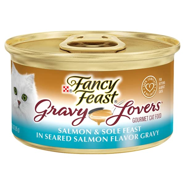 Purina Fancy Feast Gravy Lovers Poultry and Beef Gourmet Wet Cat Food Variety Pack - (Pack of 24) 3 oz. Cans