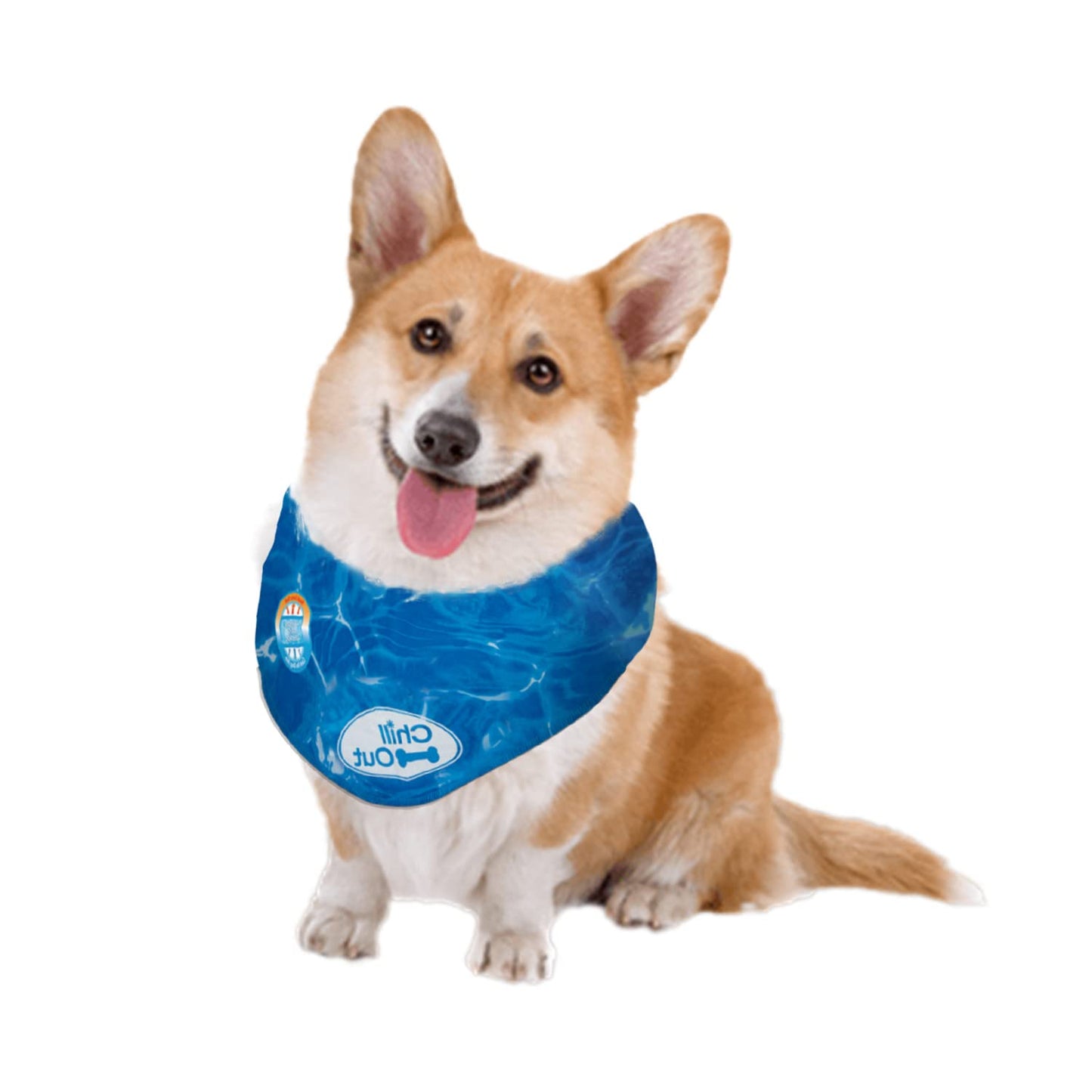 ALL FOR PAWS Chill Out Dog Ice Bandana, Instant Cooling Pet Bandana, Breathable Scarf Dog Cat Ice Collar for Summer