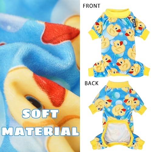 XPUDAC 4 Piece Dog Pajamas for Small Dogs Pjs Clothes Puppy Onesies Outfits for Doggie Christmas Shirts Sleeper for Pet