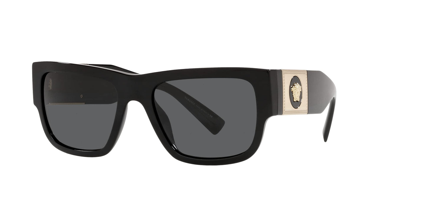 Versace Man Sunglasses Black Frame, Dark Grey Lenses, 56MM