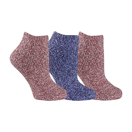 Dr. Scholl’s Women’s Fuzzy Spa Socks - Cozy Low Cut 2 & 3 Pairs - Lavender & Vitamin E Infused