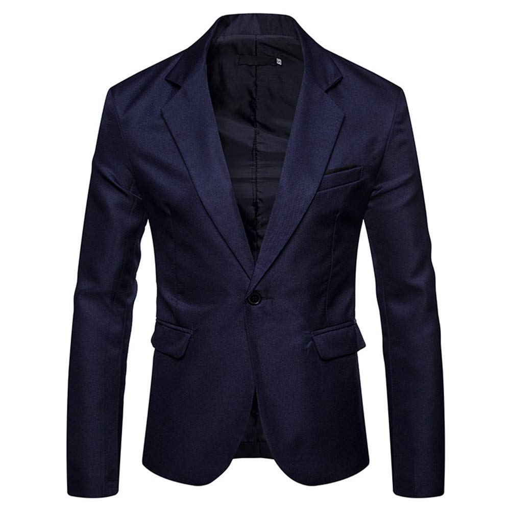 Cloudstyle Mens Casual Slim Fit Suit Jacket 1 Button Daily Blazer Business Sport Coat Tops