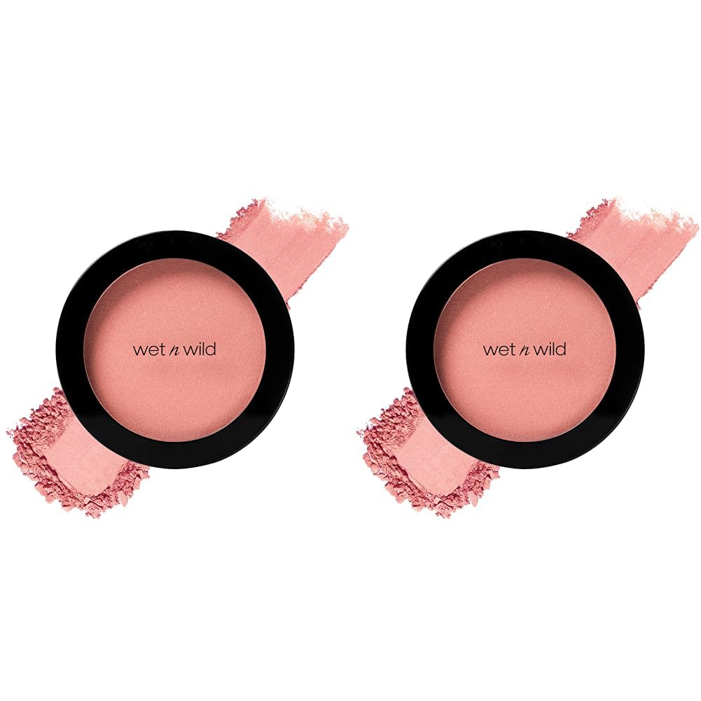 wet n wild Color Icon Blush, Effortless Glow & Seamless Blend infused with Luxuriously Smooth Jojoba Oil, Sheer Finish with a Matte Natural Glow, Cruelty-Free & Vegan - Pinch Me Pink