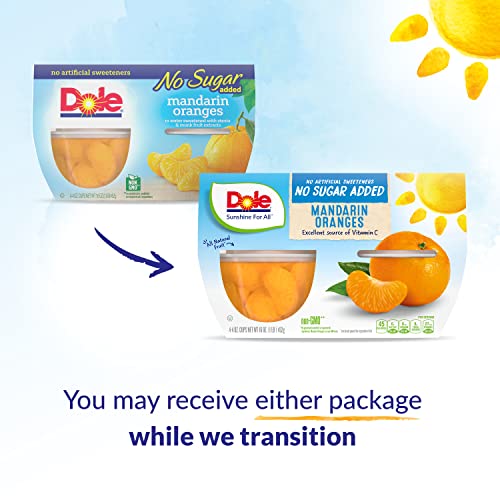 Dole Fruit Bowls No Sugar Added Variety Pack Snacks, Peaches, Mandarin Oranges & Cherry Mixed Fruit, 4oz 12 Cups, Gluten & Dairy Free, Bulk Lunch Snacks for Kids & Adults