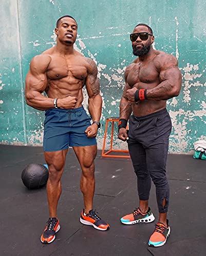 COOFANDY Men's 2 Pack Gym Workout Shorts Quick Dry Bodybuilding Weightlifting Pants Training Running Jogger with Pockets