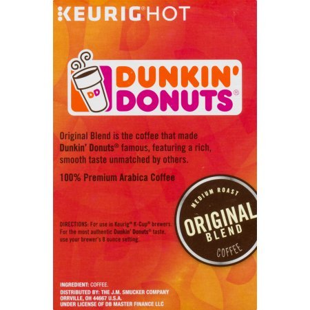 Dunkin' Original Blend Single Serve Keurig K-Cup Pods, Medium Roast Coffee, 60 Pods total (6 Boxes of 10)