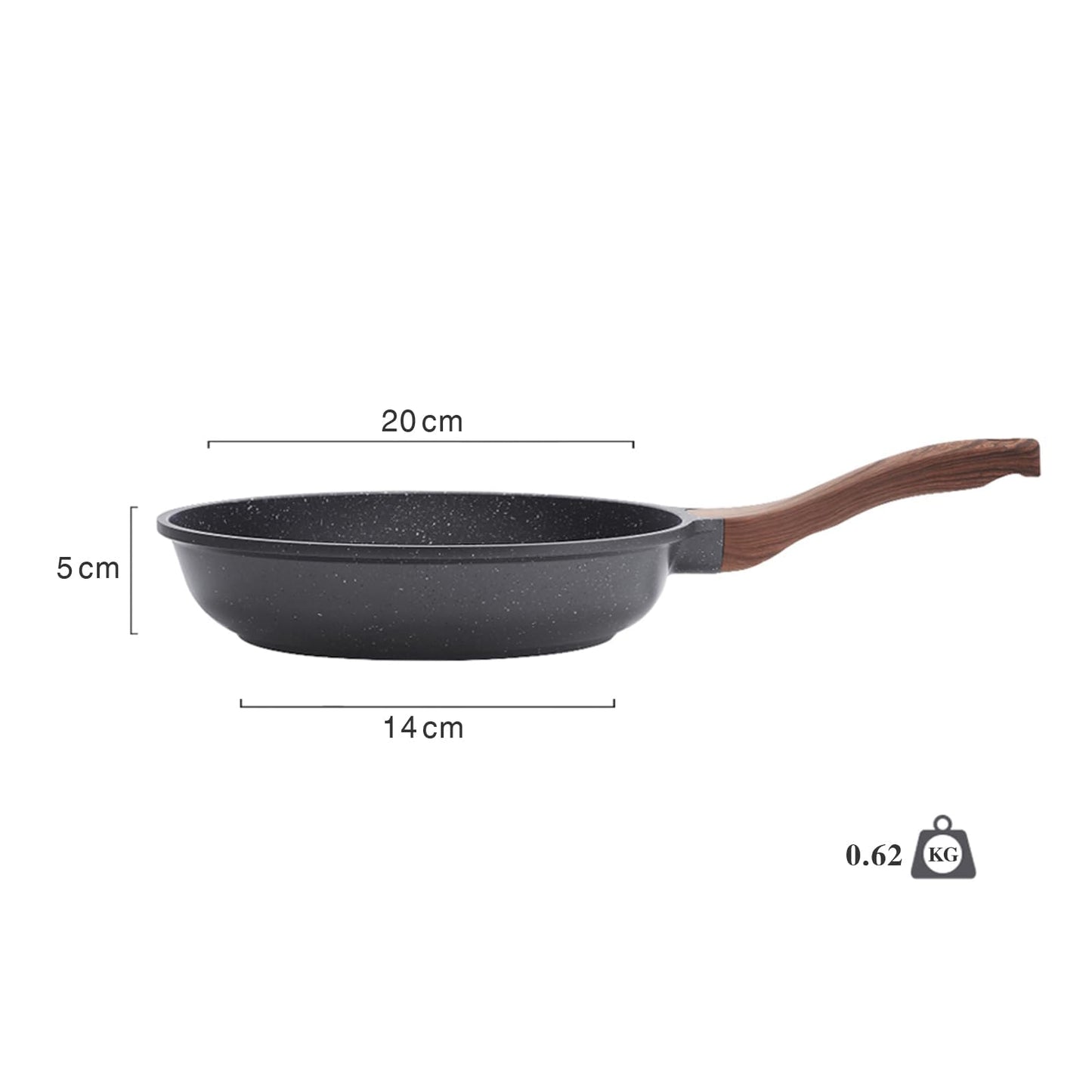 SENSARTE Nonstick Frying Pan Skillet, Swiss Granite Coating Omelette Pan, Healthy Stone Cookware Chef's Pan, PFOA Free (8/9.5/10/11/12.5 Inch) (9.5 Inch)