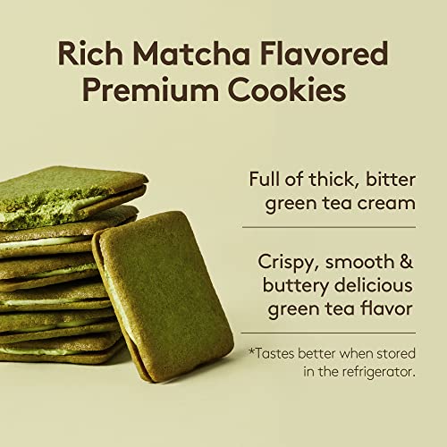 OSULLOC Langue de Chat Cookies (3.52oz, 100g) Korean Matcha Flavored Snacks | Asian Snacks, Premium Tea Food