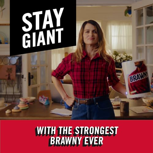 Brawny Pick-A-Size Paper Towels, 6 Double Rolls = 12 Regular Rolls, 2 Sheet Sizes (Half or Full), Strong Paper Towel For Everyday Use