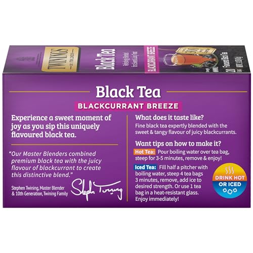 Twinings Decaffeinated English Breakfast Individually Wrapped Black Tea Bags, 20 Count Pack of 6, Flavourful & Robust