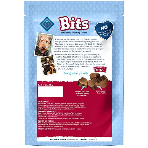 Blue Buffalo BLUE Bits Natural Soft-Moist Training Dog Treats, Salmon Recipe 4-oz bag