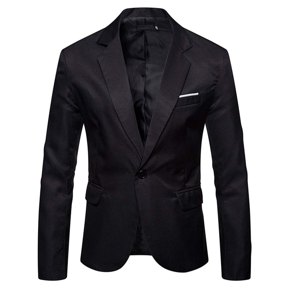 Cloudstyle Mens Casual Slim Fit Suit Jacket 1 Button Daily Blazer Business Sport Coat Tops