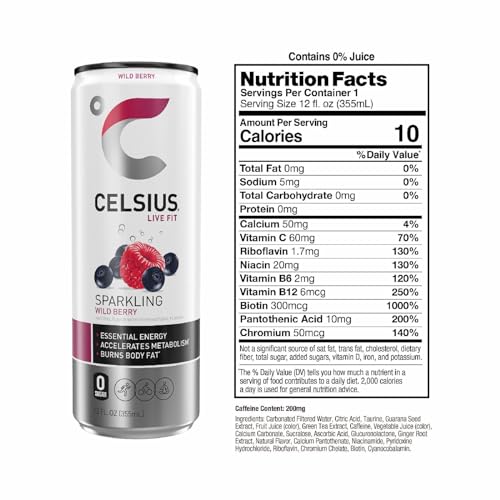 CELSIUS Assorted Flavors Official Variety Pack, Functional Essential Energy Drinks, 12 Fl Oz (Pack of 12)