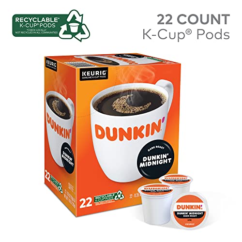 Dunkin' Original Blend Single Serve Keurig K-Cup Pods, Medium Roast Coffee, 60 Pods total (6 Boxes of 10)