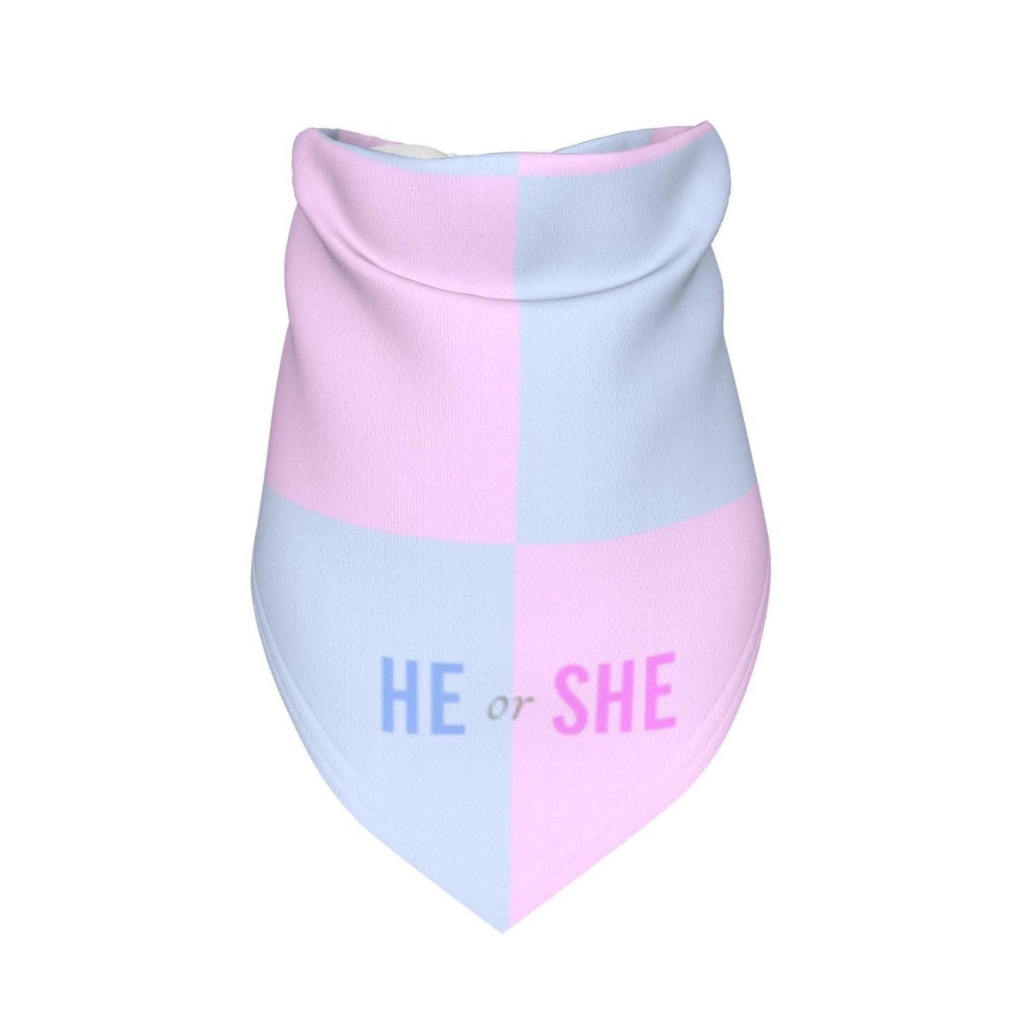 He Or She What Will It Be? Gender Reveal/Baby Announcement Dog Bandana,Pet Neckerchief for Pets Daily Wear Photo Prop Party Supplies (Blue)