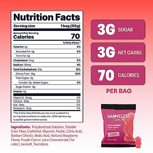 Shameless Snacks - Healthy Low Calorie Snacks, Low Carb Keto Gummies (Gluten Free Candy) - 6 Pack Super Variety Pack