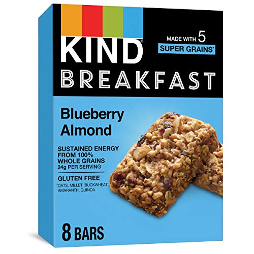 KIND Breakfast, Healthy Snack Bar, Almond Butter, Gluten Free Breakfast Bars, 8g Protein, 1.76 OZ Packs (6 Count)