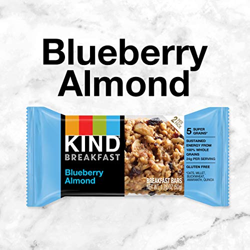 KIND Breakfast, Healthy Snack Bar, Almond Butter, Gluten Free Breakfast Bars, 8g Protein, 1.76 OZ Packs (6 Count)