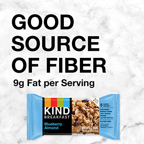 KIND Breakfast, Healthy Snack Bar, Almond Butter, Gluten Free Breakfast Bars, 8g Protein, 1.76 OZ Packs (6 Count)