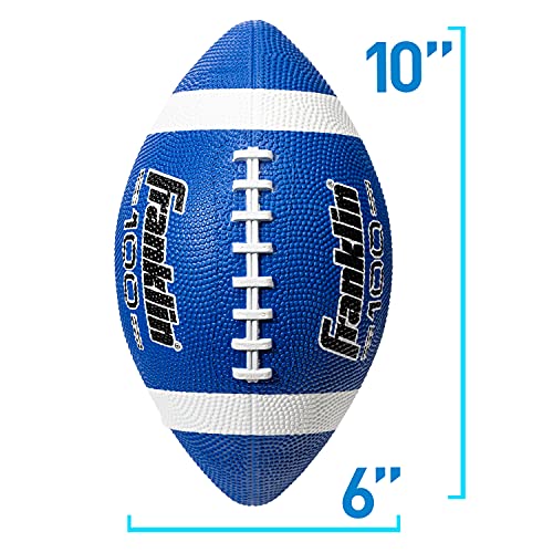 Franklin Sports Kids Junior Football - Grip-Rite 100 Youth Junior Size Rubber Footballs - Peewee Kids Durable Outdoor Rubber Footballs - Single Footballs + 6 Football Bulk Packs Available