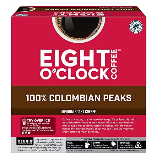 Eight O'Clock Coffee The Original Keurig Single-Serve K-Cup Pods, Medium Roast Coffee, 96 Count (4 Packs of 24)