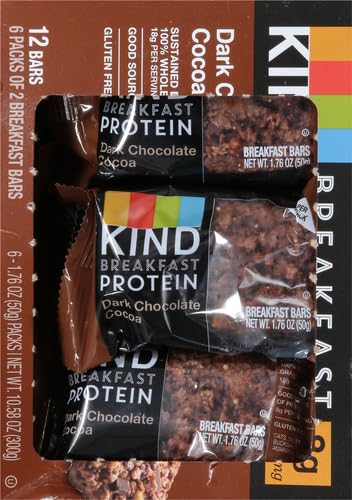 KIND Breakfast, Healthy Snack Bar, Almond Butter, Gluten Free Breakfast Bars, 8g Protein, 1.76 OZ Packs (6 Count)