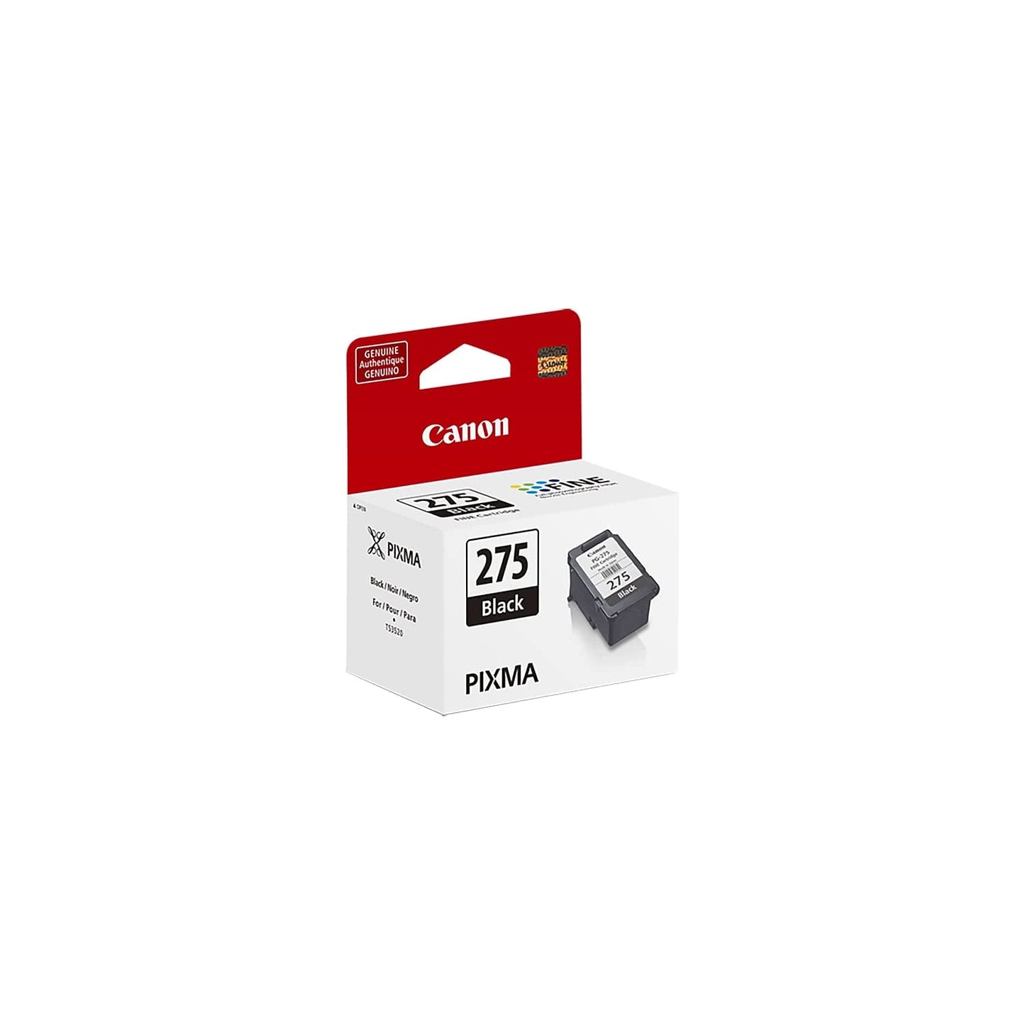 Canon PG-275 Black Ink Tank, Compatible to PIXMA TS3520, TS3522 and TR4720 Printers