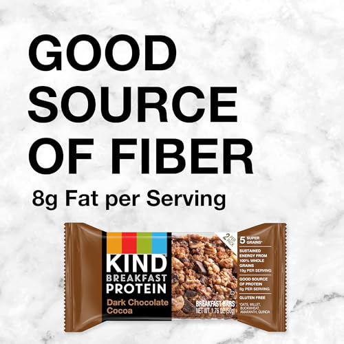 KIND Breakfast, Healthy Snack Bar, Almond Butter, Gluten Free Breakfast Bars, 8g Protein, 1.76 OZ Packs (6 Count)