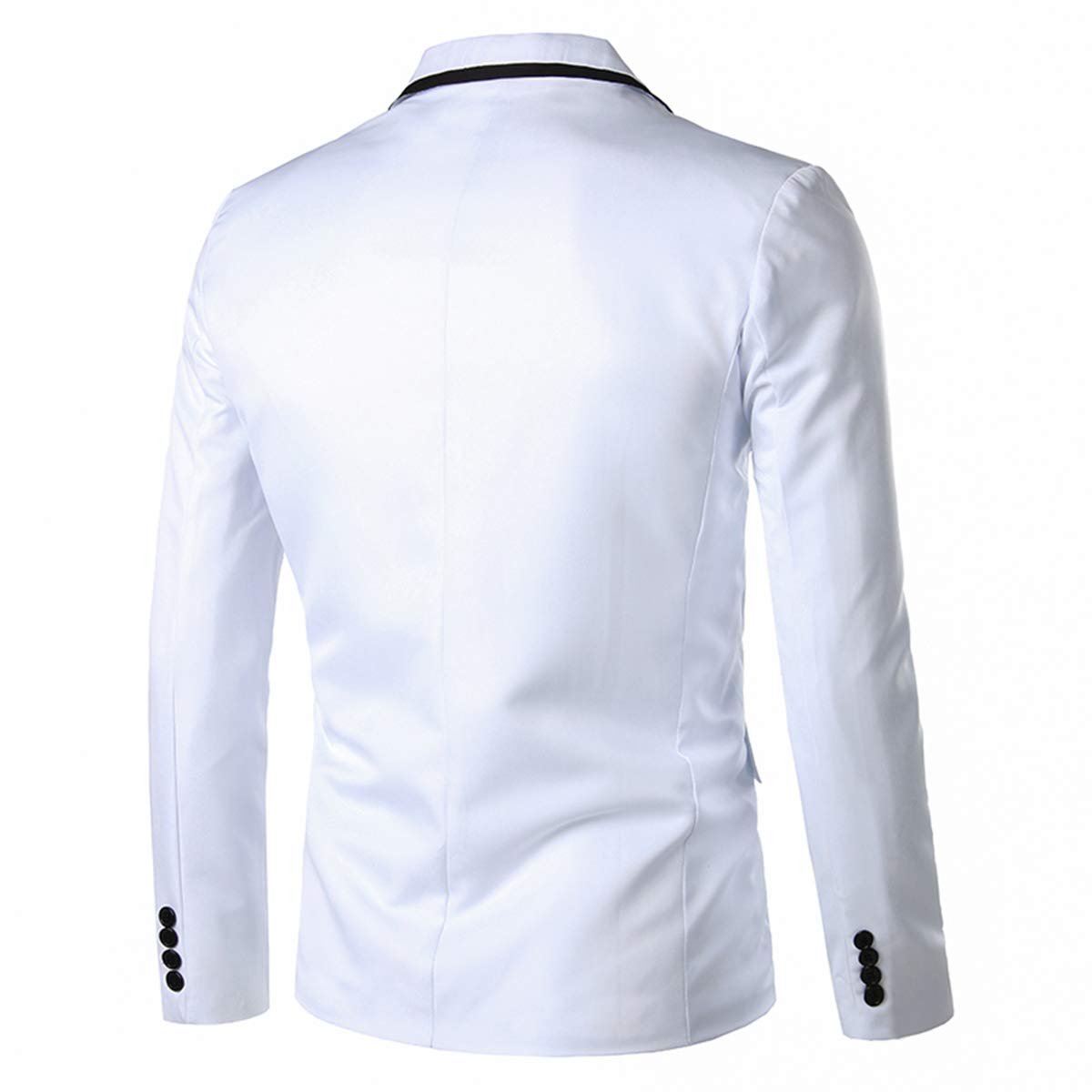 Cloudstyle Mens Casual Slim Fit Suit Jacket 1 Button Daily Blazer Business Sport Coat Tops