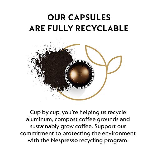 Nespresso Capsules Vertuo, Double Espresso Chiaro, Medium Roast Espresso Coffee, 30-Count Coffee Pods, Brews 2.7oz