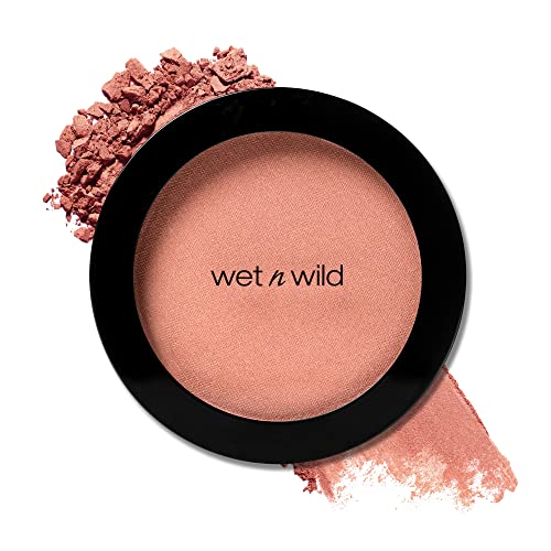 wet n wild Color Icon Blush, Effortless Glow & Seamless Blend infused with Luxuriously Smooth Jojoba Oil, Sheer Finish with a Matte Natural Glow, Cruelty-Free & Vegan - Pinch Me Pink