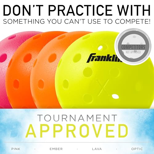 Franklin Sports Outdoor Pickleballs - X-40 Pickleball Balls - USA Pickleball (USAPA) Approved - Official US Open Ball