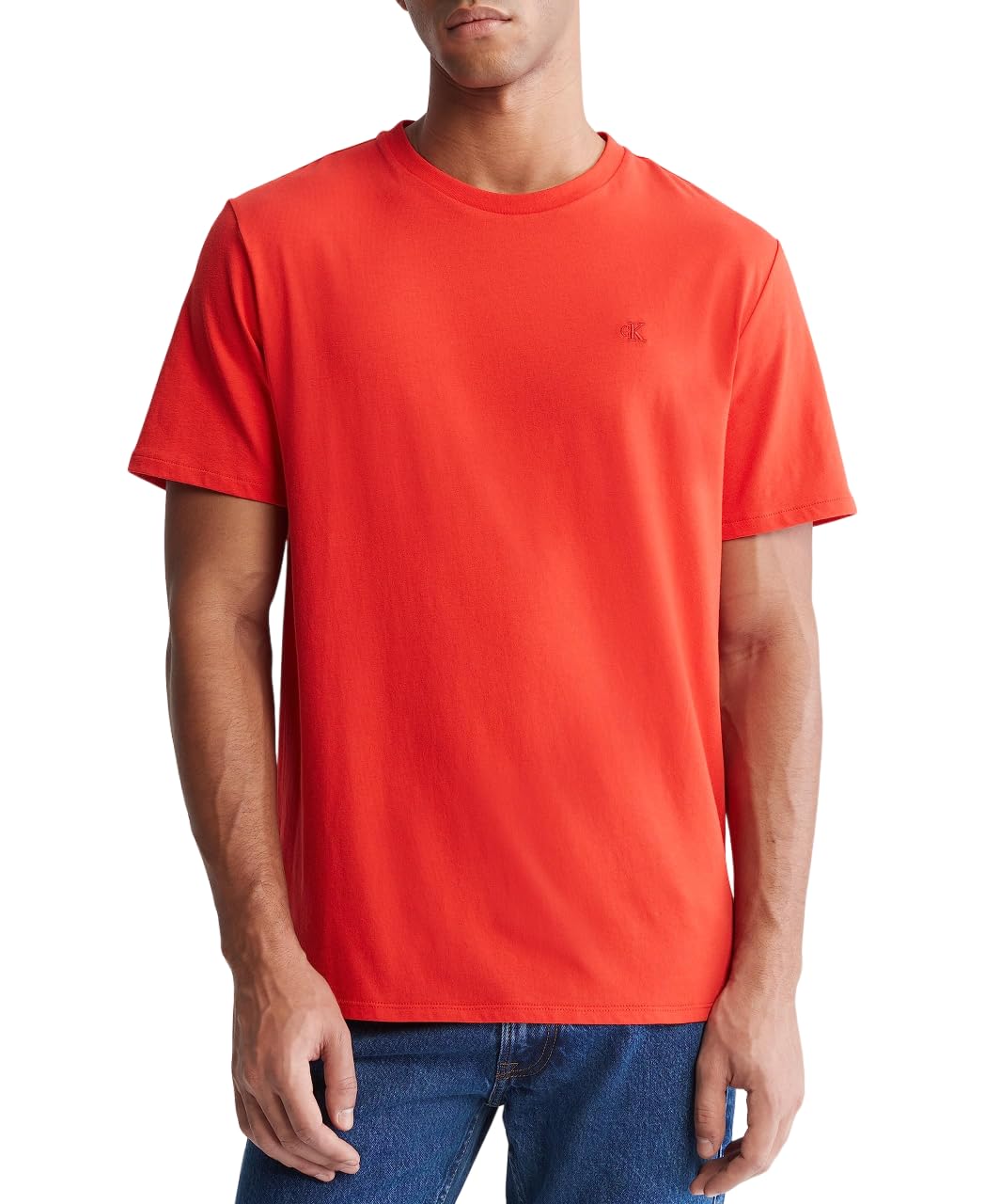 Calvin Klein Men's Smooth Cotton Solid Crewneck T-Shirt