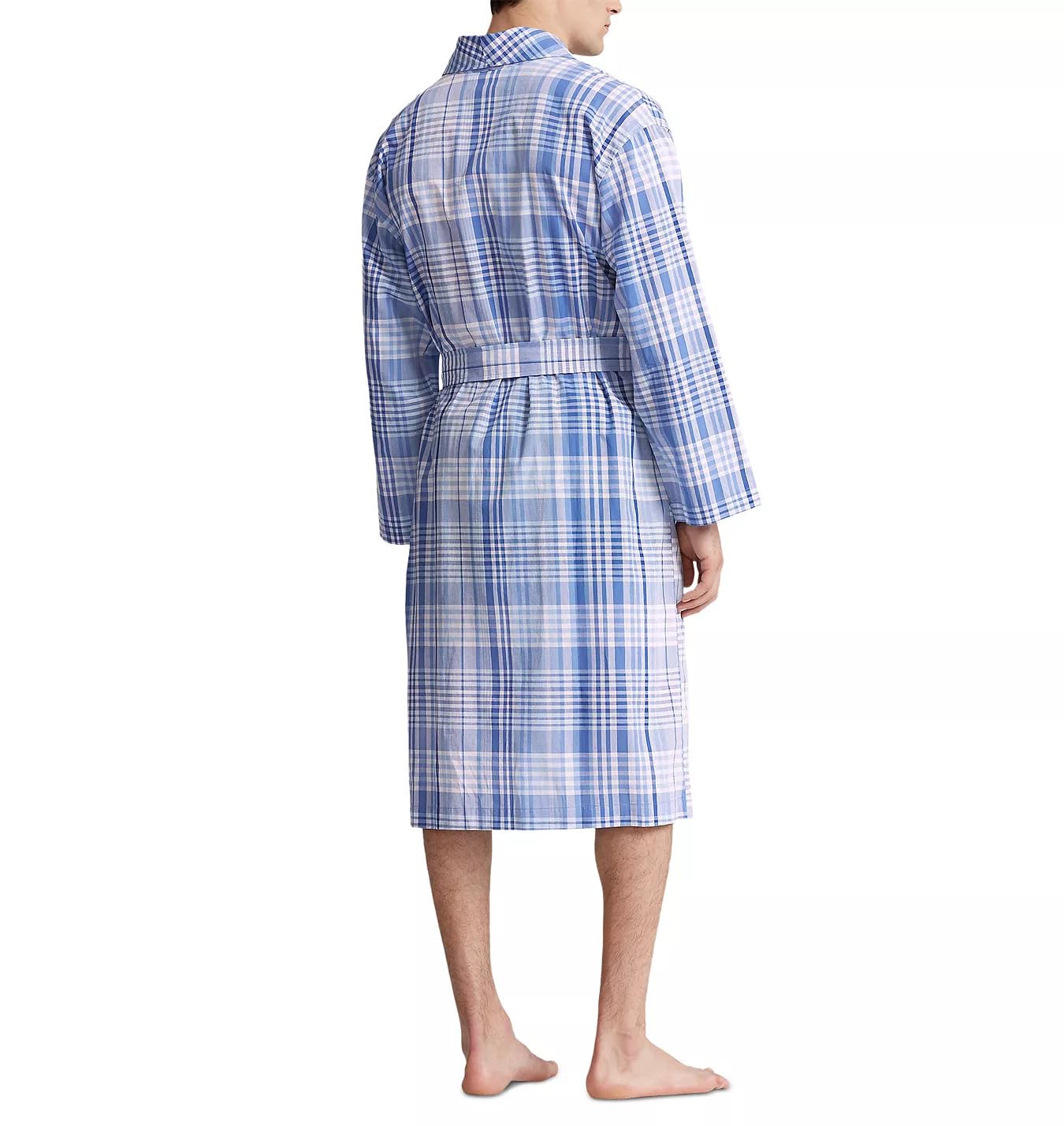 POLO RALPH LAUREN Men's 100% Cotton Woven Plaid Robe