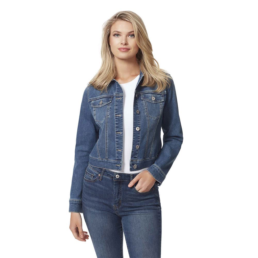 Jessica Simpson Women's Pixie Classic Feminine Fit Crop Jean Jacket