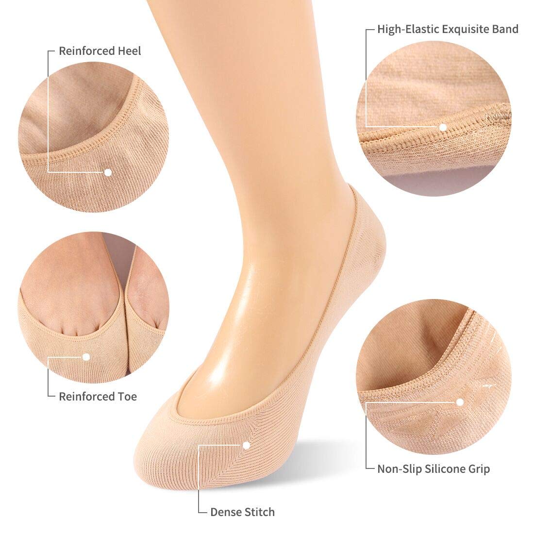 Ultra Low Cut Liner Socks Women No Show Non Slip Hidden Invisible for Flats Boat Summer